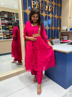 Preety Pink Mul Chanderi: 198