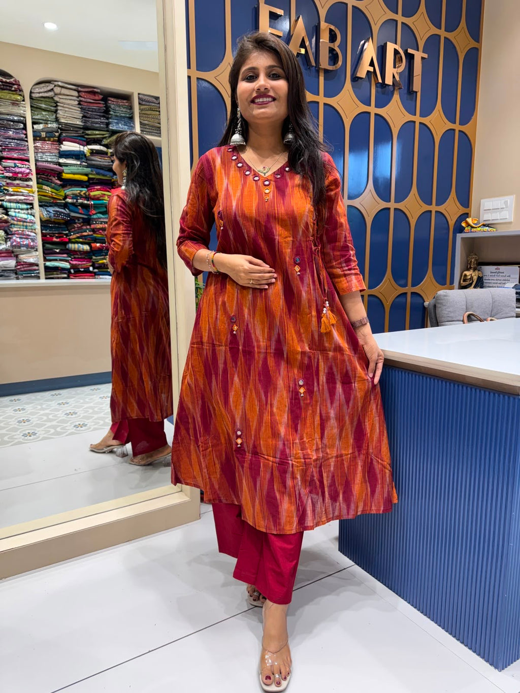 Ikkat Designer Two-Set: 196