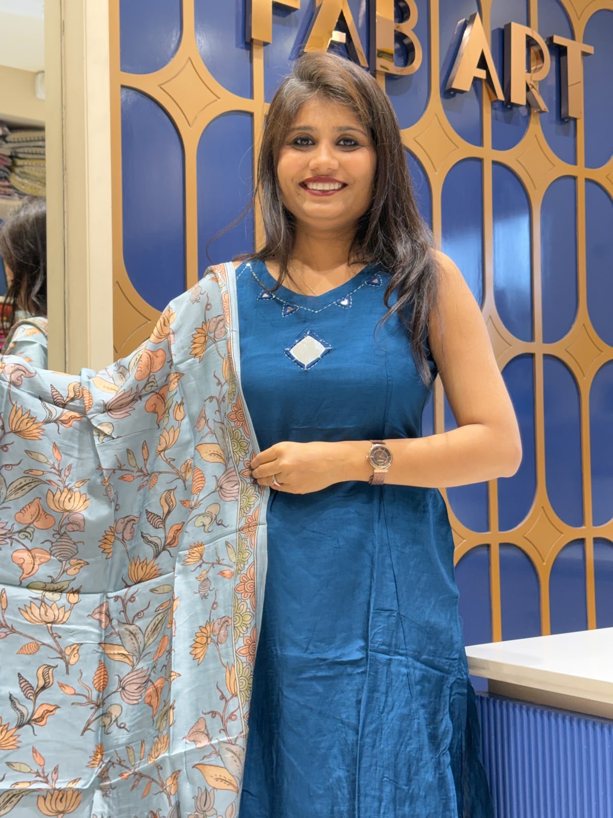 Kalamkari Silk Duppata: 358
