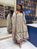 White Floral Anarkali: 260