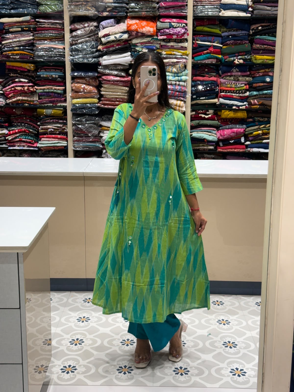 Ikkat Designer Two-Set: 196