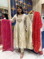 Bandhani Duppata Dress: 412