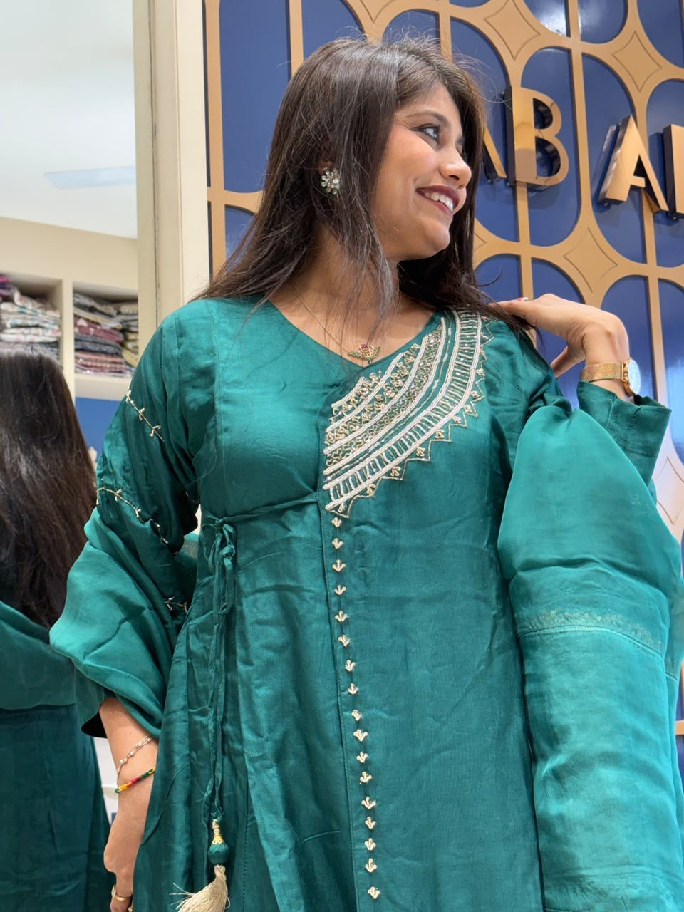 Parvati Mul Chanderi Dress: 316