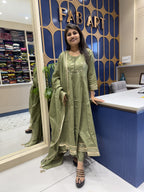 Cotton Anarkali Dress: 0085