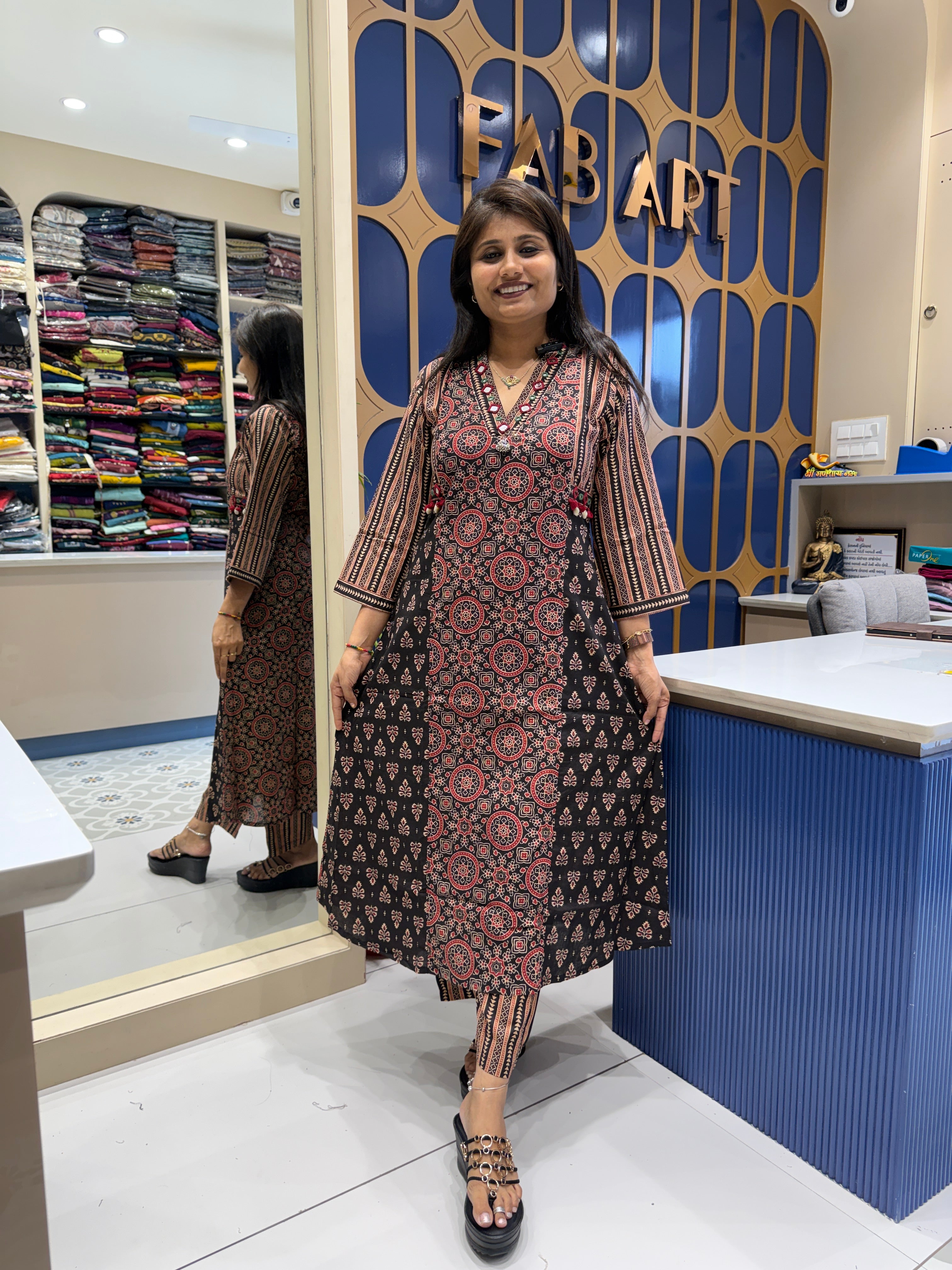 Ajarakh Designer Two-Piece: 166