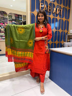 Pocket Work Duppata Beautiful Dress: 228