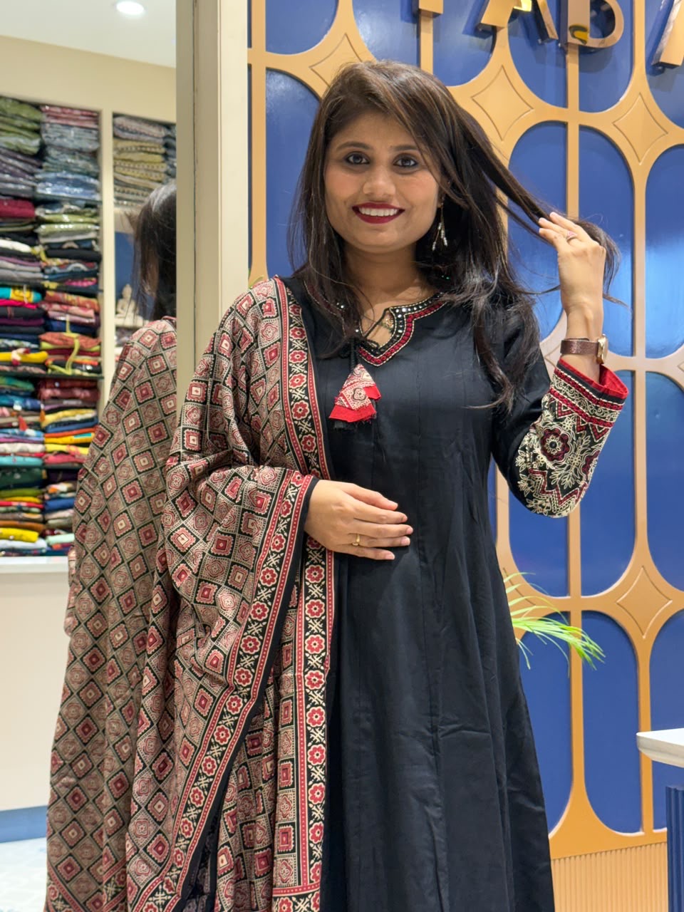 Ajarakh Duppata Set: 339