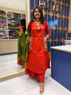 Pocket Work Duppata Beautiful Dress: 228