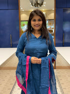 Blue Mul Chanderi: 265