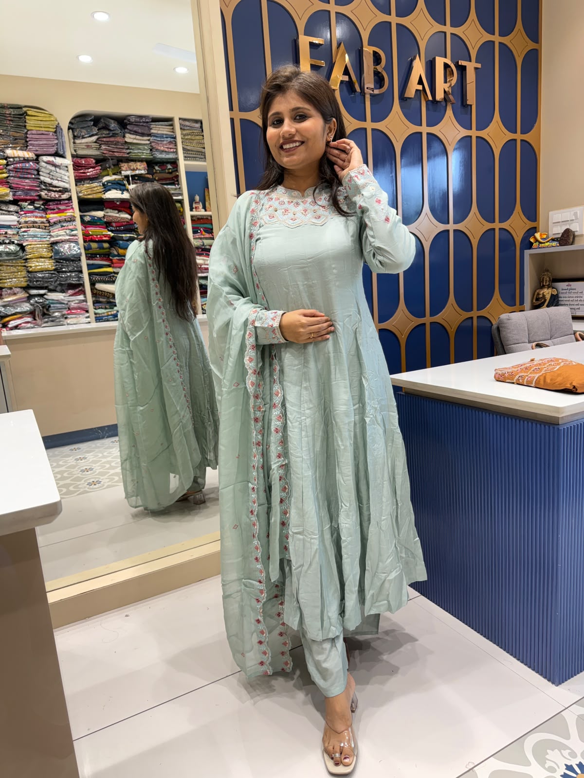Walter Neck Solder Anarkali: 241