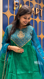 Rangmahal Pure Banarasi Mul Chanderi Colour Blocking Suit: 208