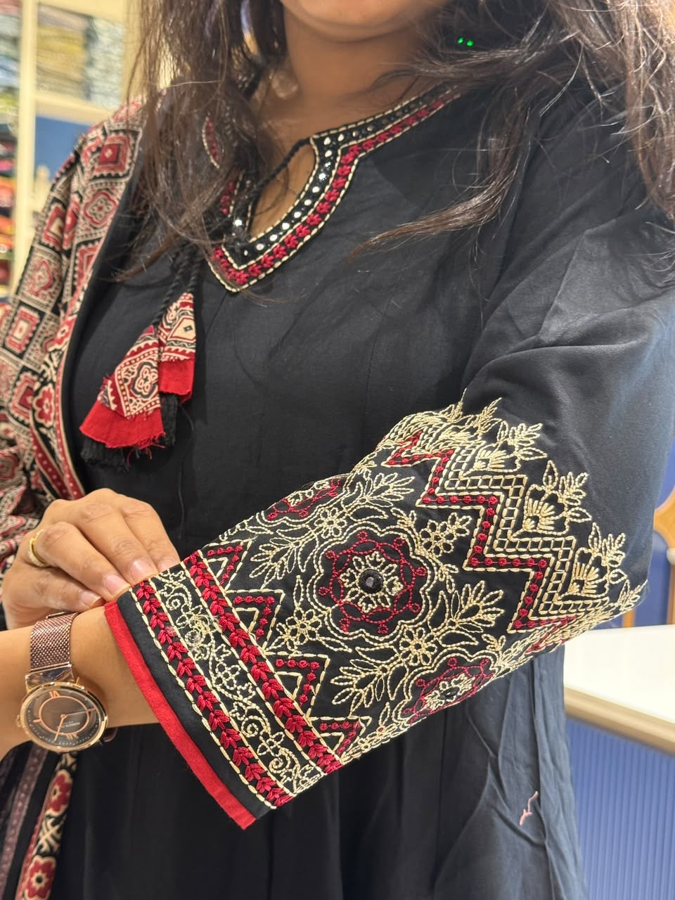 Ajarakh Duppata Set: 339