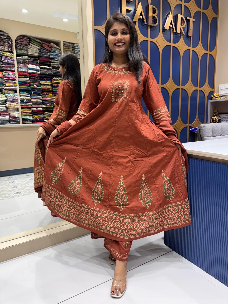 Anarkali with Mirror Work: 246