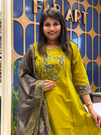 Contrast Duppata Dress: 226