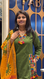 Pocket Work Duppata Beautiful Dress: 228