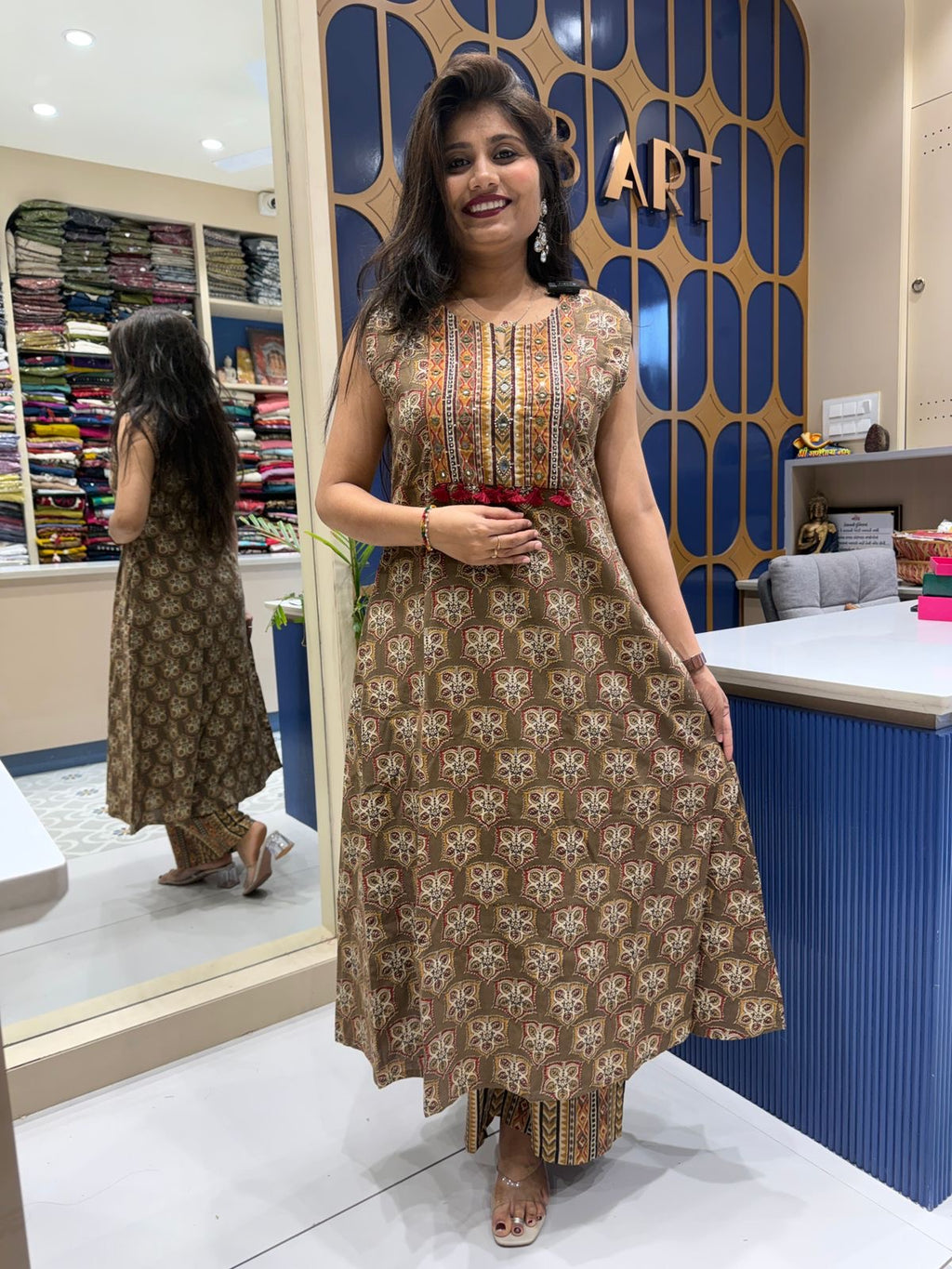 Kalamkari Mirror Handwork: 271
