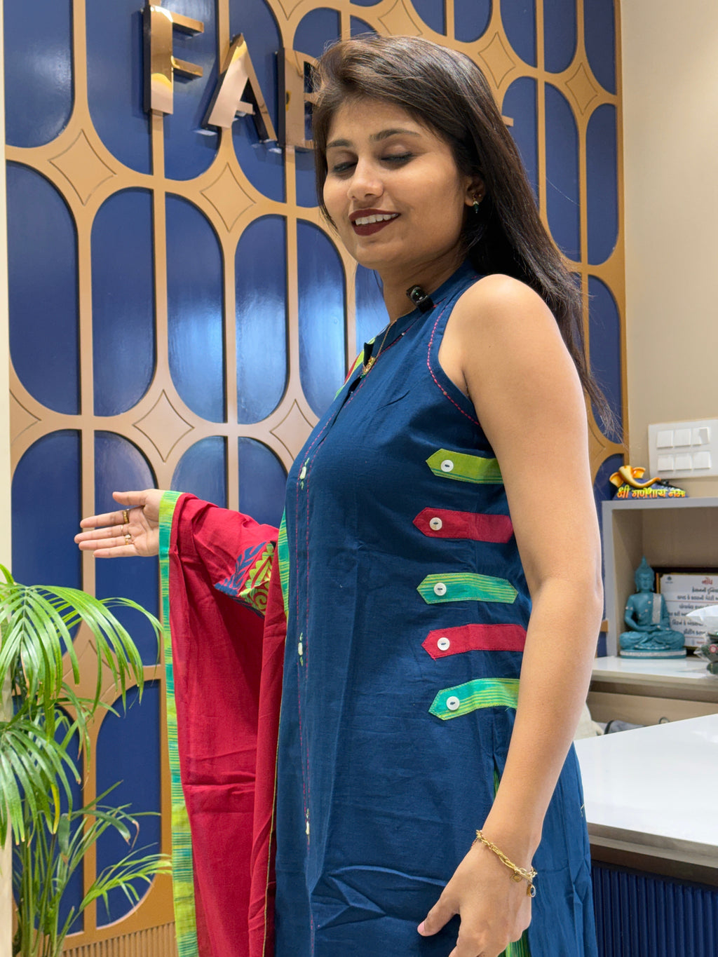 Super Hit Jamdani Dress: 0098