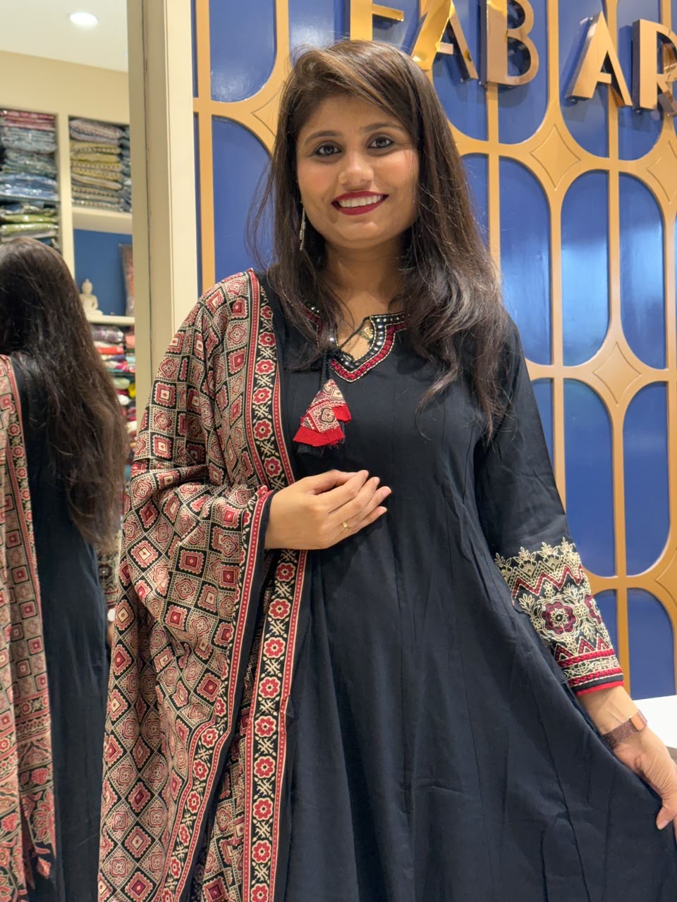 Ajarakh Duppata Set: 339