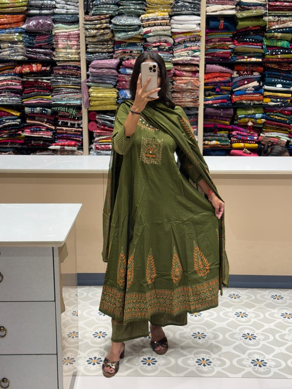 Anarkali with Mirror Work: 246