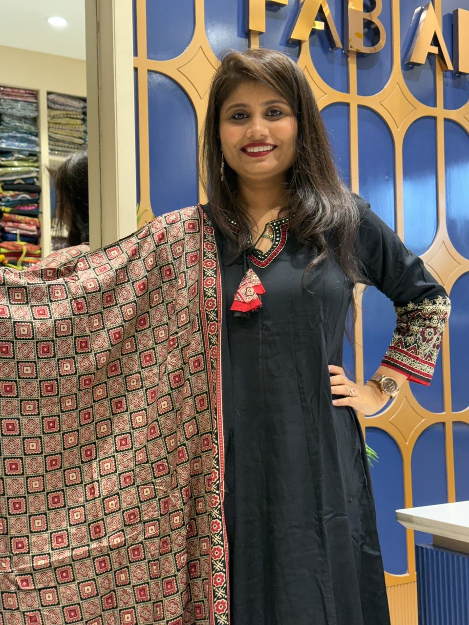 Ajarakh Duppata Set: 339