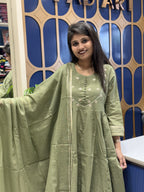 Cotton Anarkali Dress: 0085