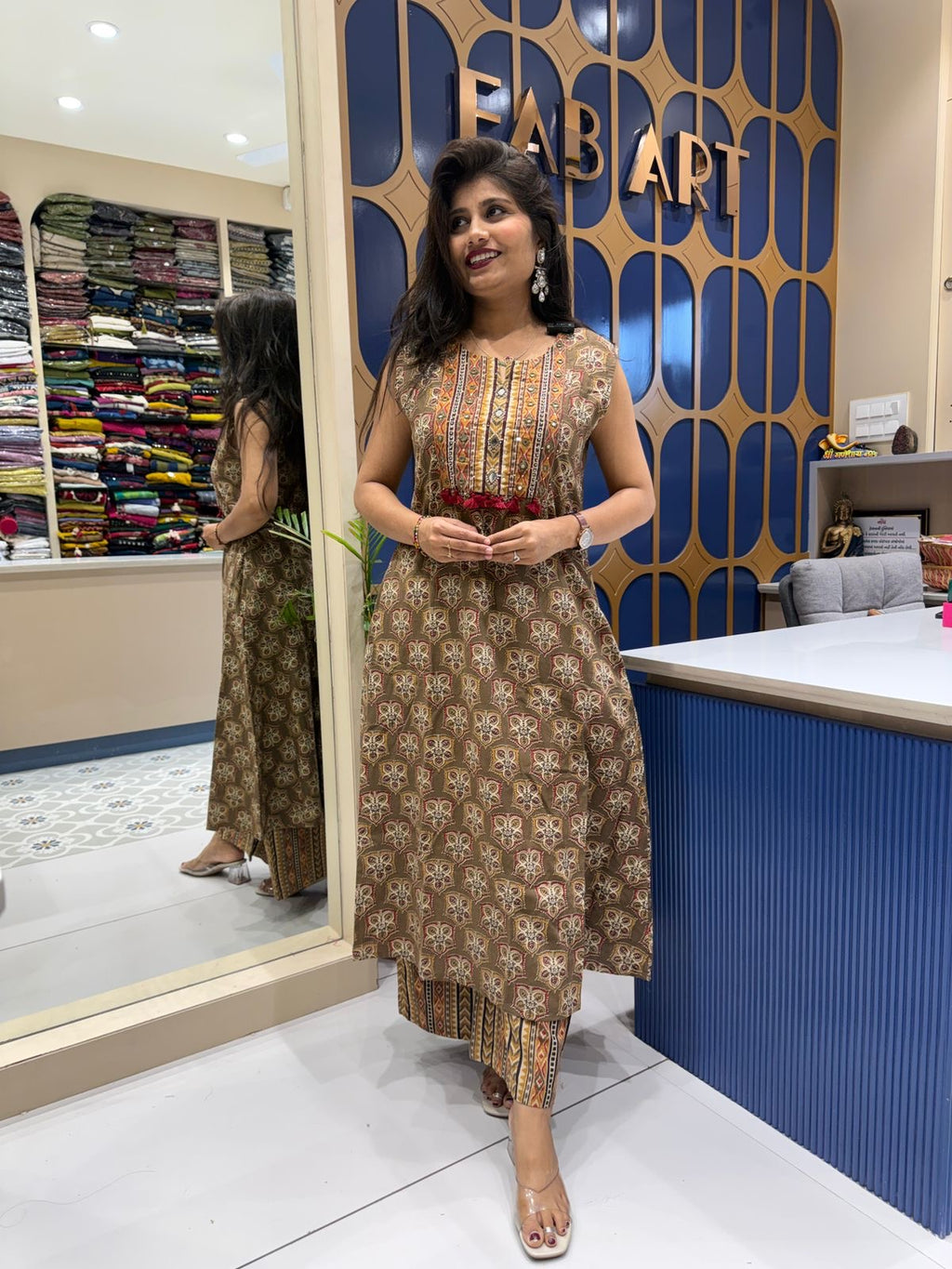 Kalamkari Mirror Handwork: 271