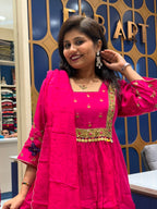 Preety Pink Mul Chanderi: 198