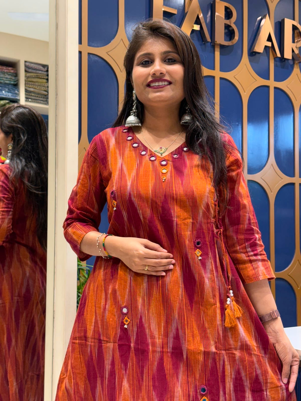 Ikkat Designer Two-Set: 196