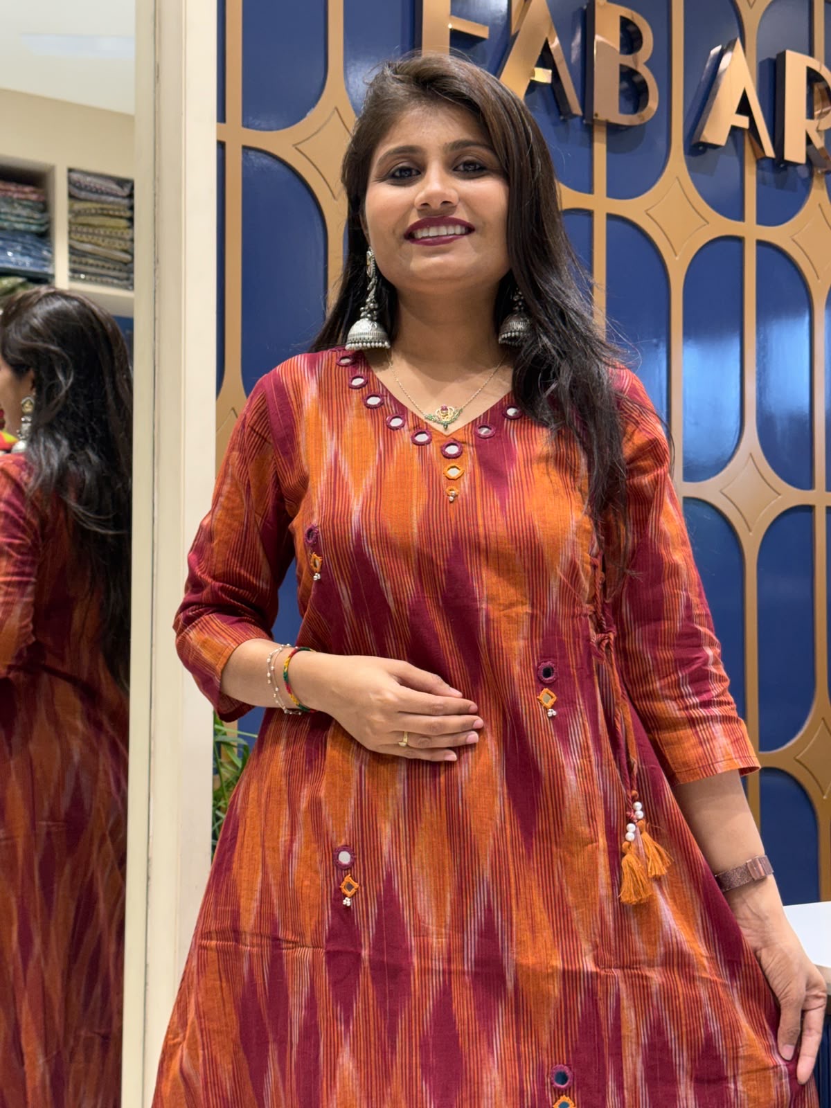 Ikkat Designer Two-Set: 196