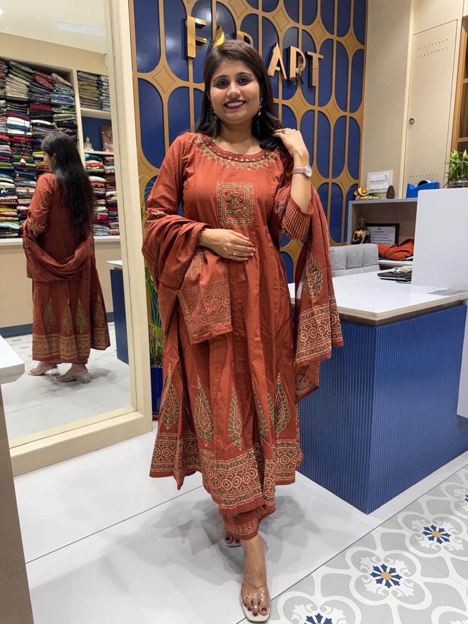 Anarkali with Mirror Work: 246