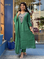 Kelly Mul Chanderi Suit: 372