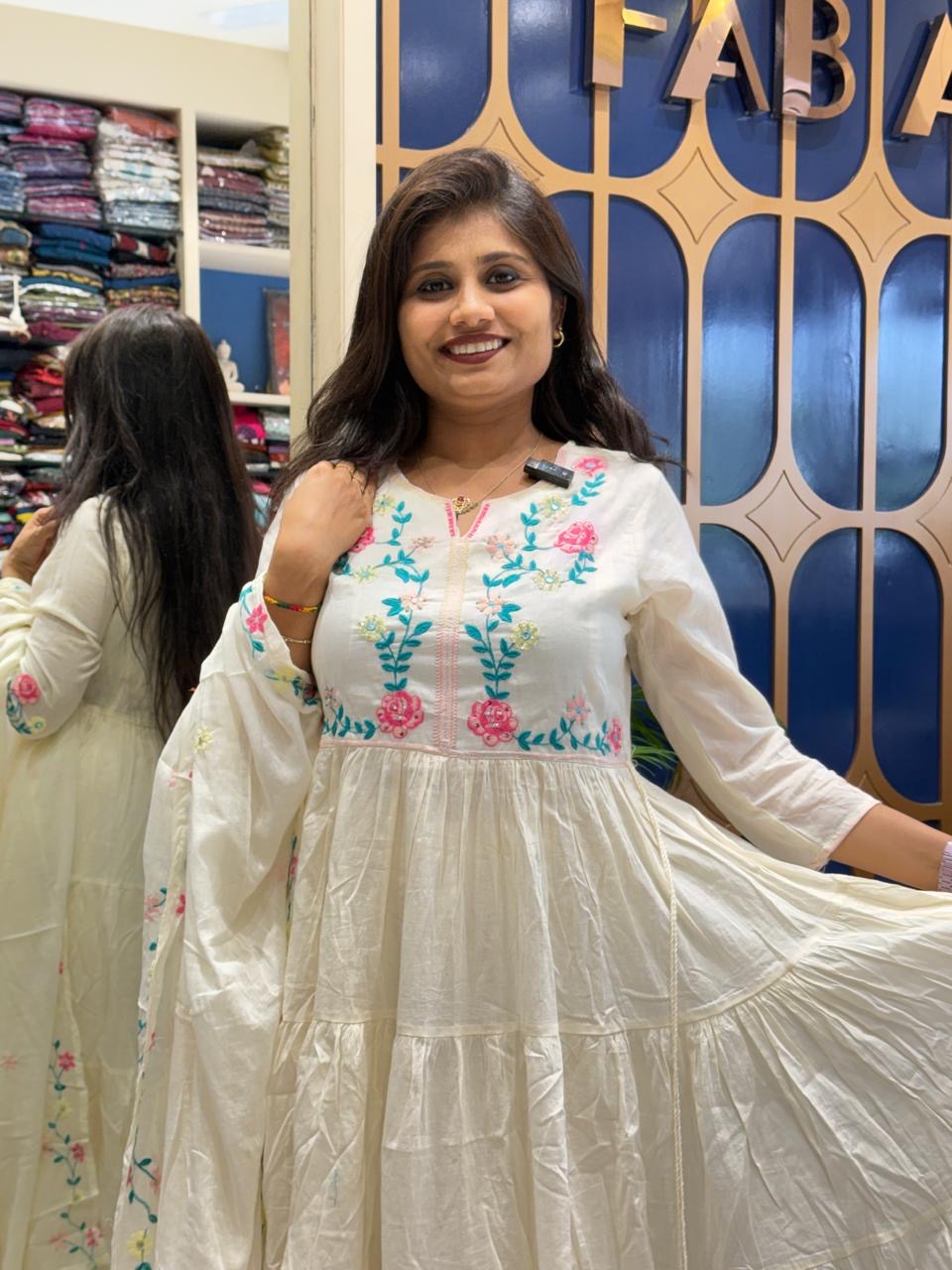 Mul Mul Cotton Anarkali: 275