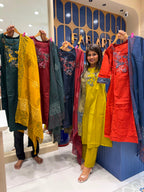 Contrast Duppata Dress: 226