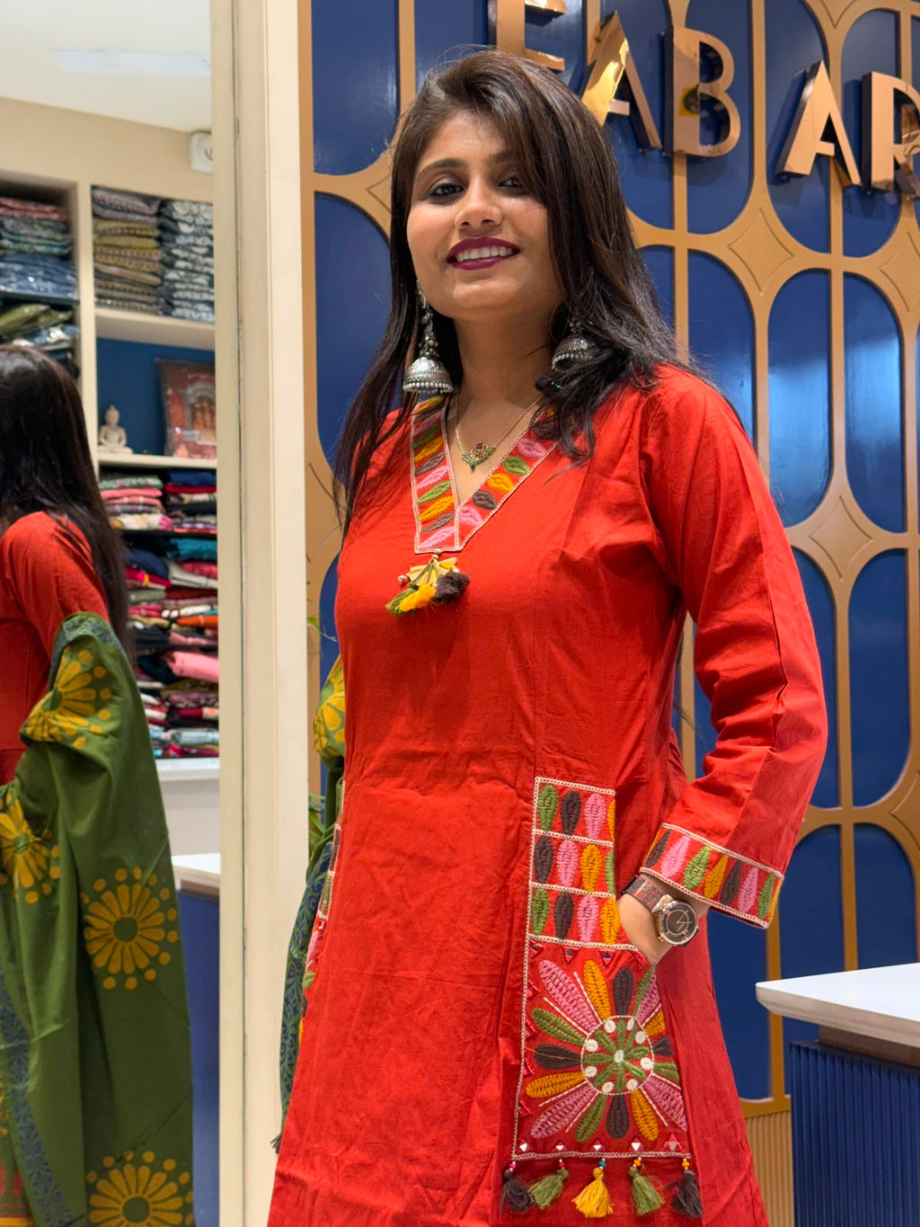 Pocket Work Duppata Beautiful Dress: 228