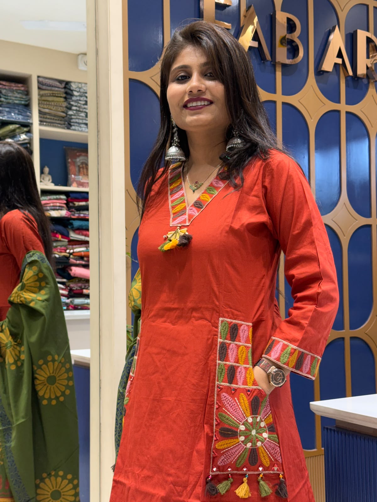 Pocket Work Duppata Beautiful Dress: 228