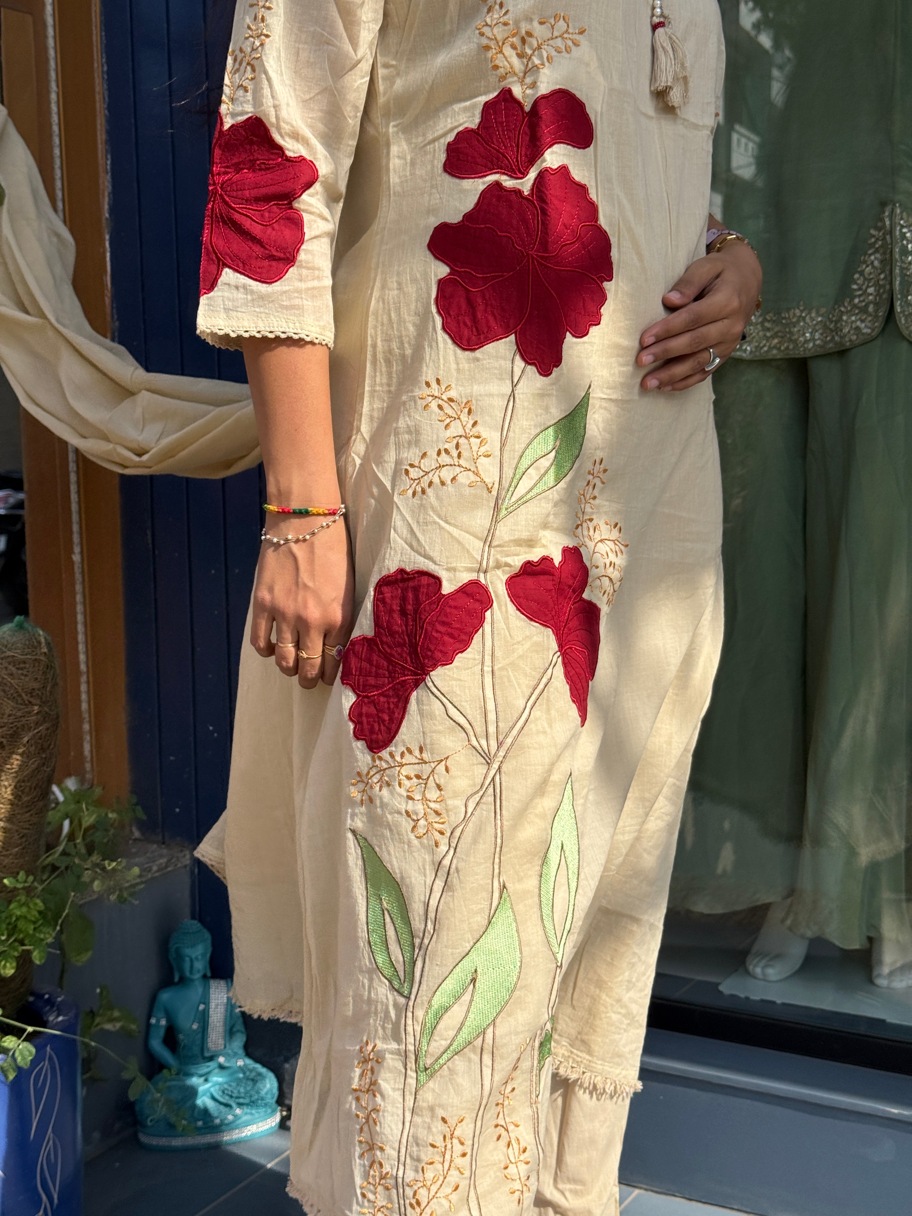 Mall Cotton Flower Dress: 0103
