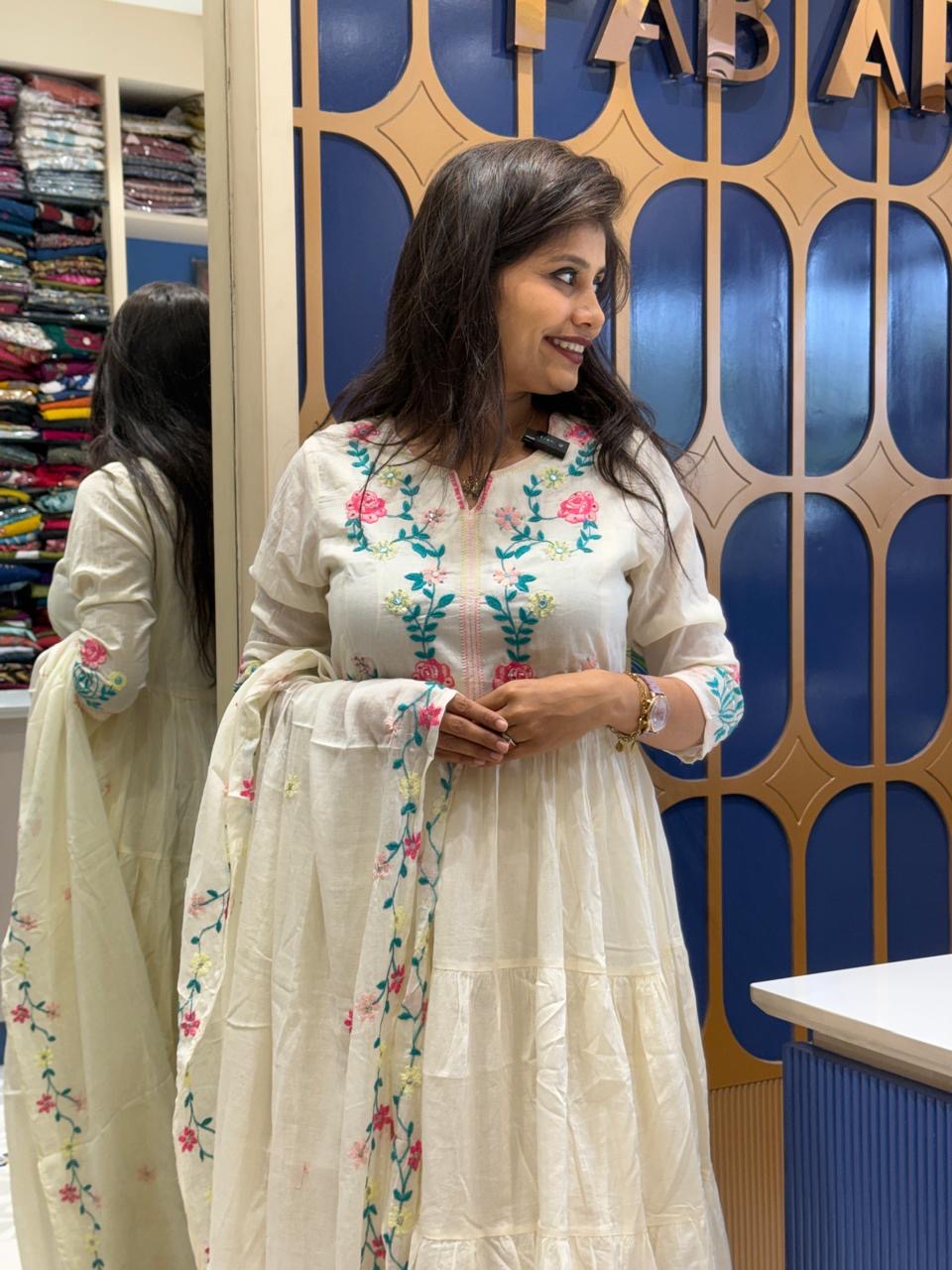 Mul Mul Cotton Anarkali: 275