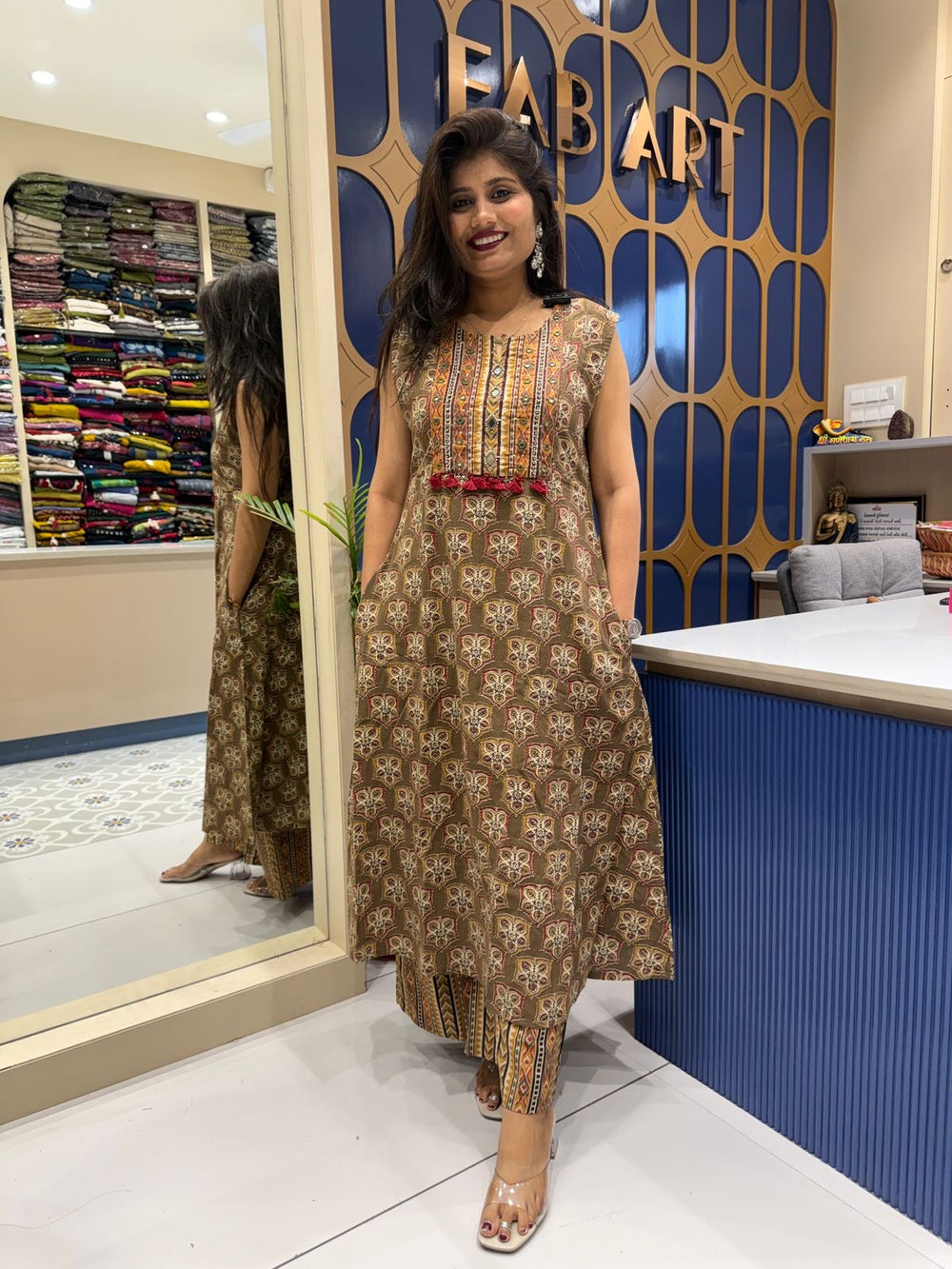 Kalamkari Mirror Handwork: 271