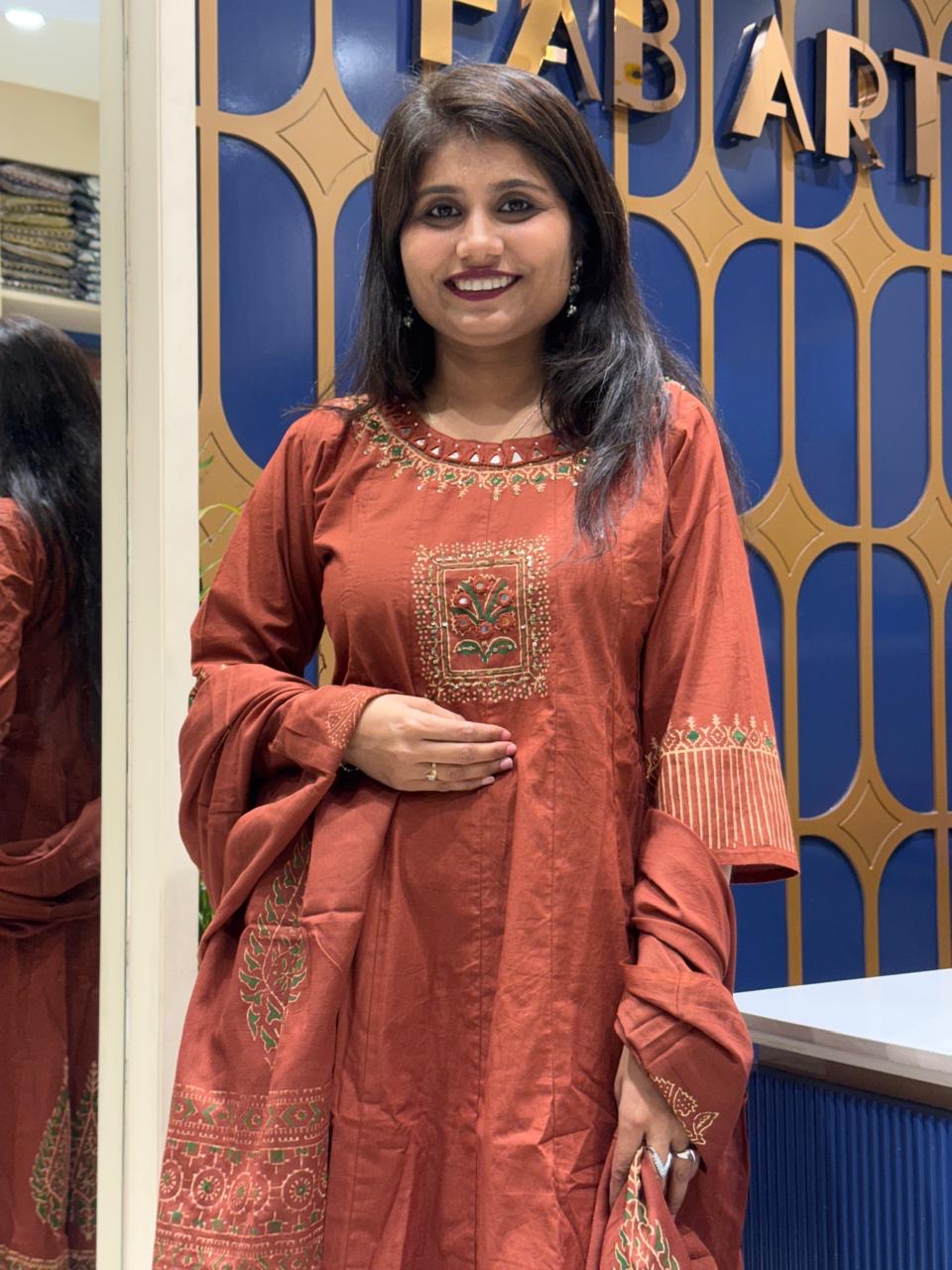 Anarkali with Mirror Work: 246