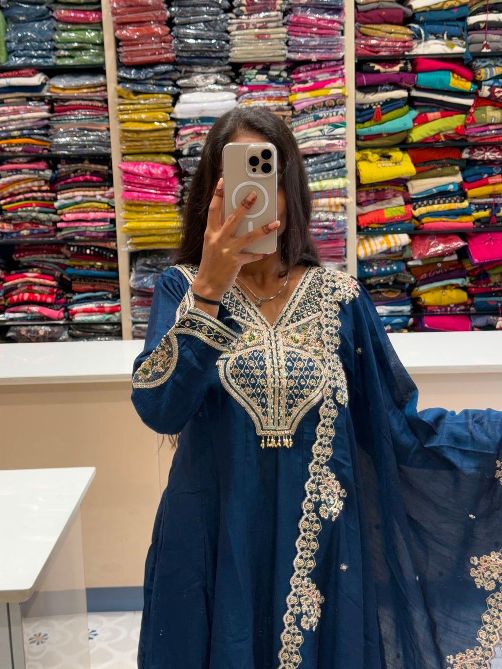 Pashmina Anarkali Dress: 222