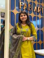 Contrast Duppata Dress: 226