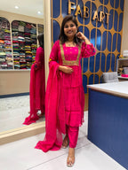 Preety Pink Mul Chanderi: 198