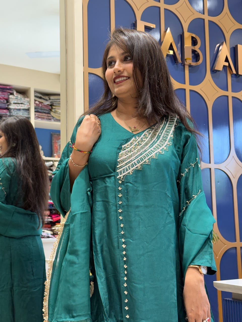 Parvati Mul Chanderi Dress: 316