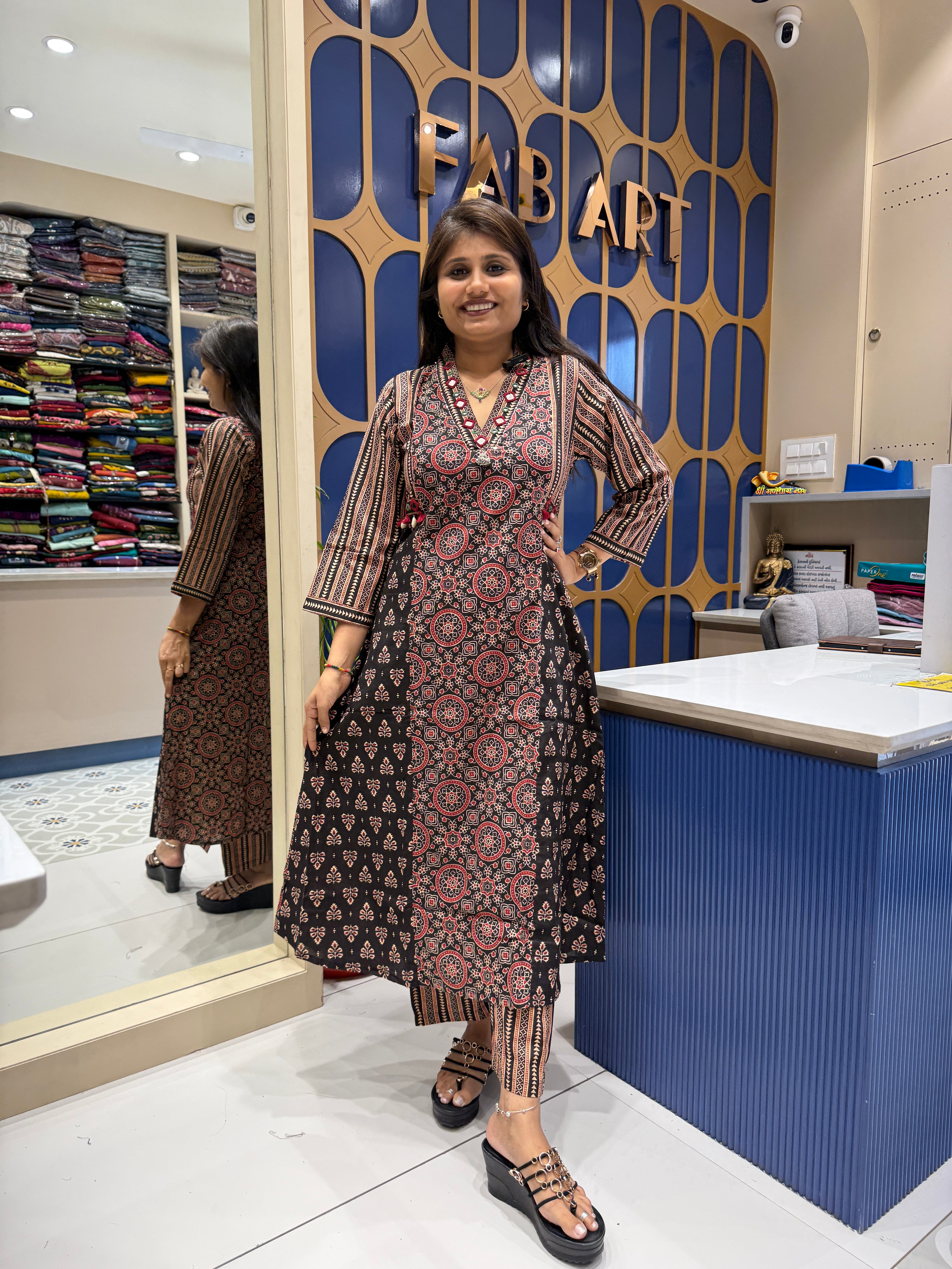 Ajarakh Designer Two-Piece: 166