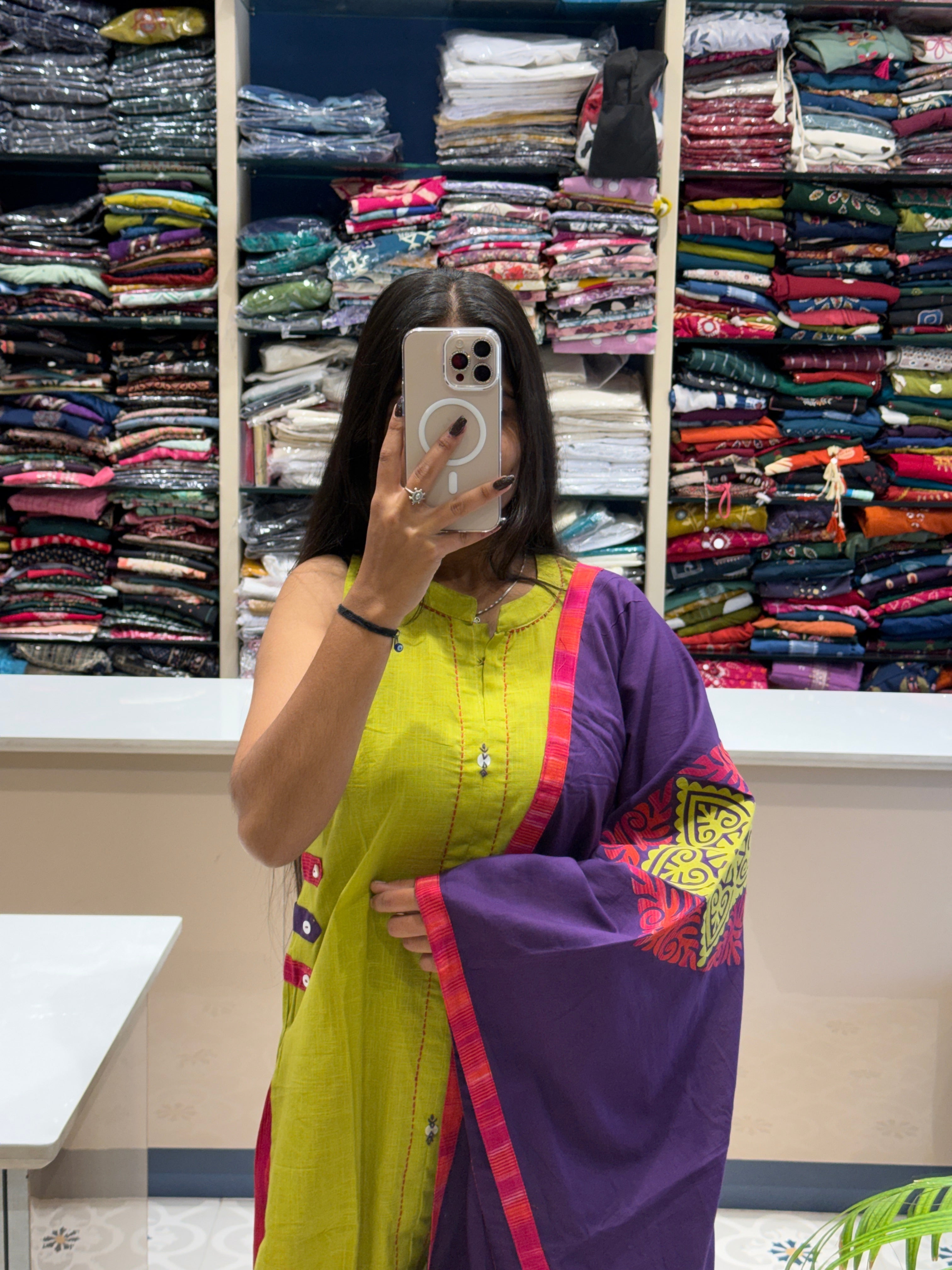 Super Hit Jamdani Dress: 0098