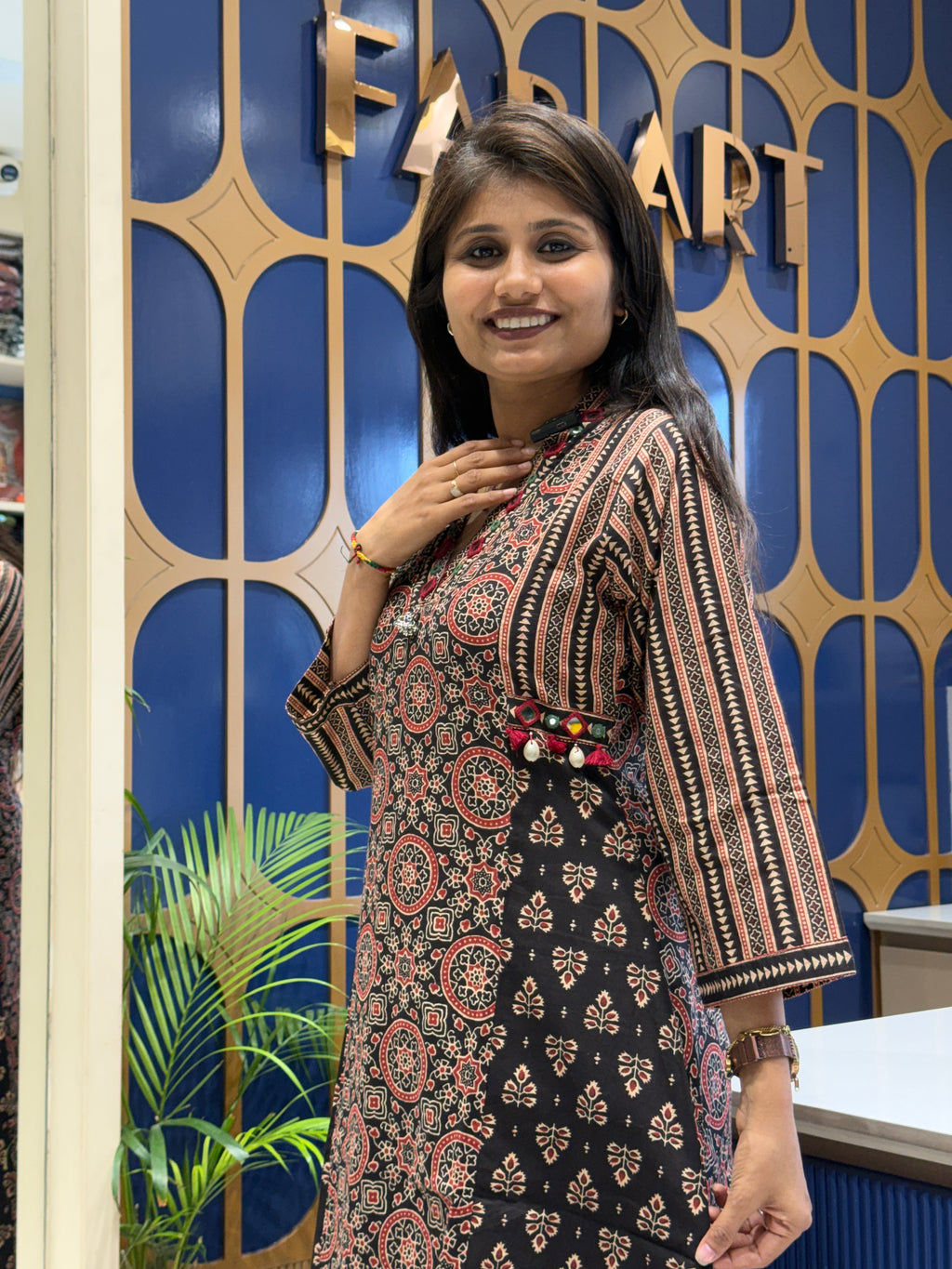 Ajarakh Designer Two-Piece: 166