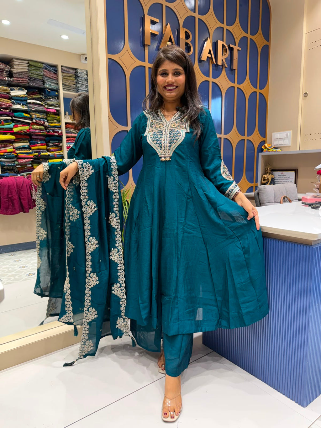 Pashmina Anarkali Dress: 223