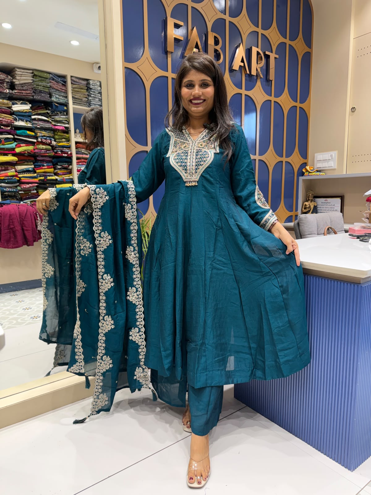 Pashmina Anarkali Dress: 223