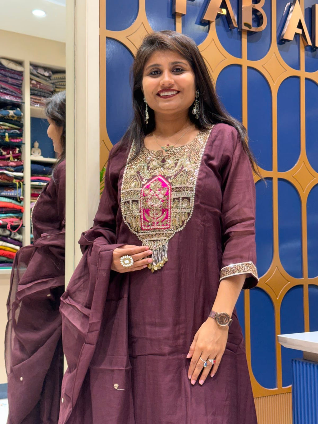 Radhika Pure Banarasi Mul Chanderi: 180