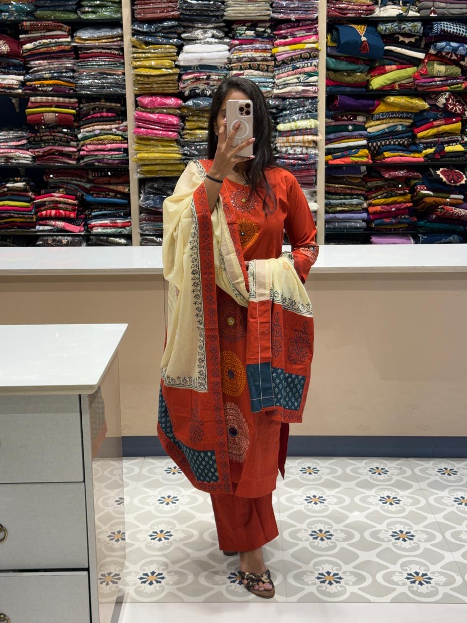 Gamti Block Print Suit: 236